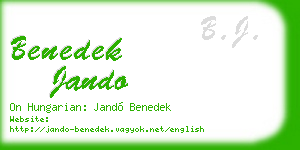 benedek jando business card