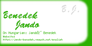 benedek jando business card